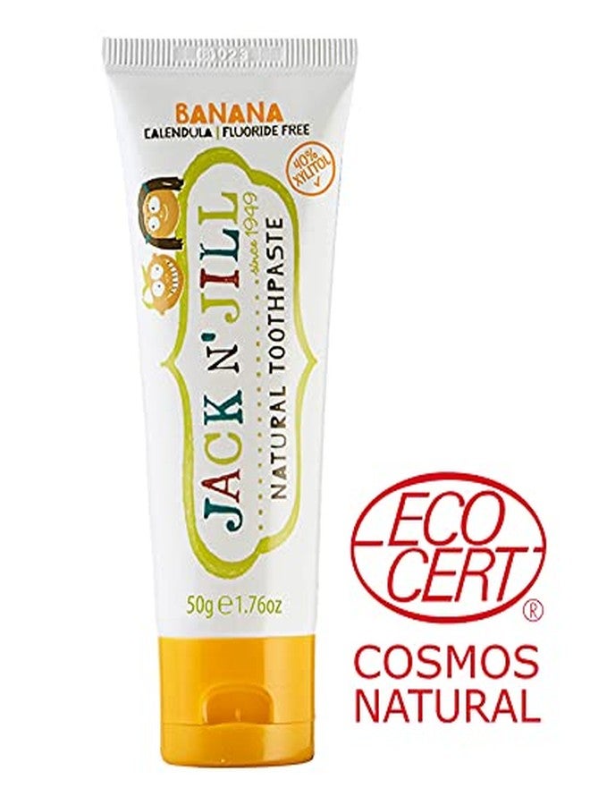 Jack N' Jill Natural Toothpaste for Baby and Infants - Fluoride Free Training Toothpaste, 40% Xylitol, BPA Free - Banana, 1.76 oz (Pack of 4) - Image 3